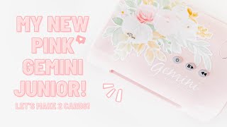 Meet My New Pink Gemini Junior!  + Two Cards from Scraps!