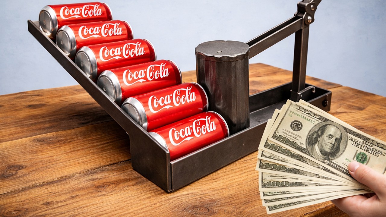 Простое изобретение: как сконструировать пресс для алюминиевых банок и превратить банки в деньги!