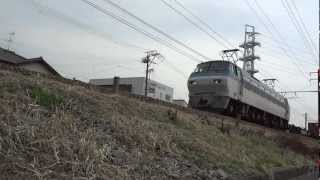 EF66 106号機[吹]代走牽引5060レ 安倍川駅～用宗駅間通過
