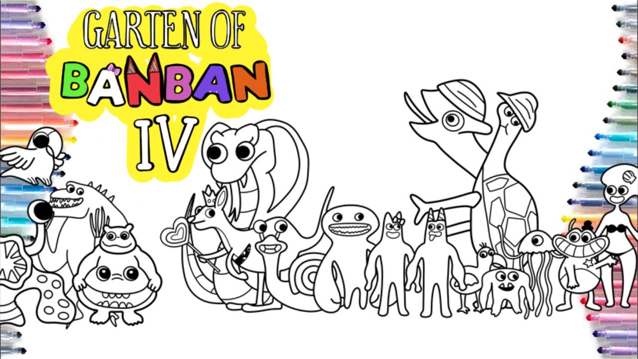 Garten of BanBan 4 New Coloring Pages / How to Color ALL NEW Monsters 