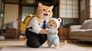 Ginger Kitten Meets Papa Cat Again🐱, Mama Cat Prepares a Surprise Home🏡❤️ | Funny Cat Videos