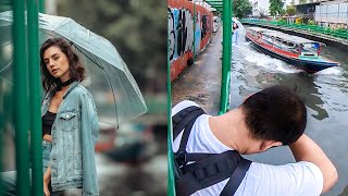 Drizzling Day Photoshoot Along a Bangkok's Canal
