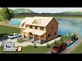 FS19- BUILDING A LAKE IN THE MIDDLE OF A CORN FIELD (IT WORKED) ADDING LAKE HOUSES, ROADS | EP #1
