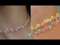 طريقة عمل اسورة وسلسلة ورد بالخرز للمبتدئين سهلة وأنيقة Beaded Rose Bracelet Necklace DIY