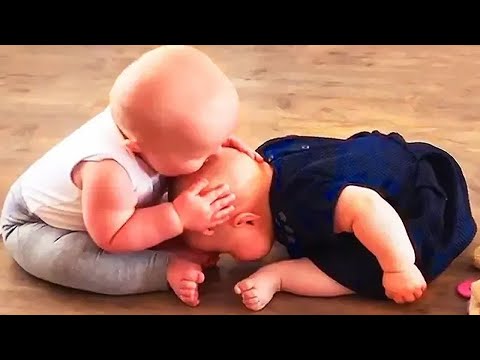 Sweet Moment : Twin Babies Have Adorable Fight | Funny Baby Videos 2023