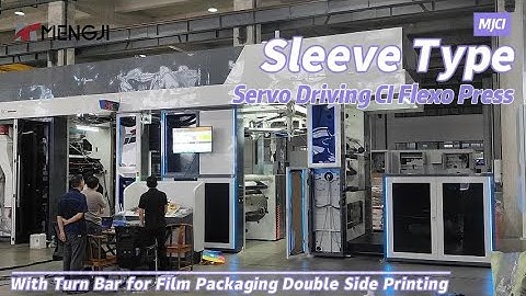 8-Color Sleeve Type Servo Driving CI Flexo Printing Machine With Turn Bar for Film Packaging