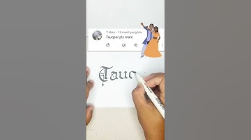 for Tauqeer have a nice day 😀 coment your name for the next video #shorts #hayaart #art #calligraphy