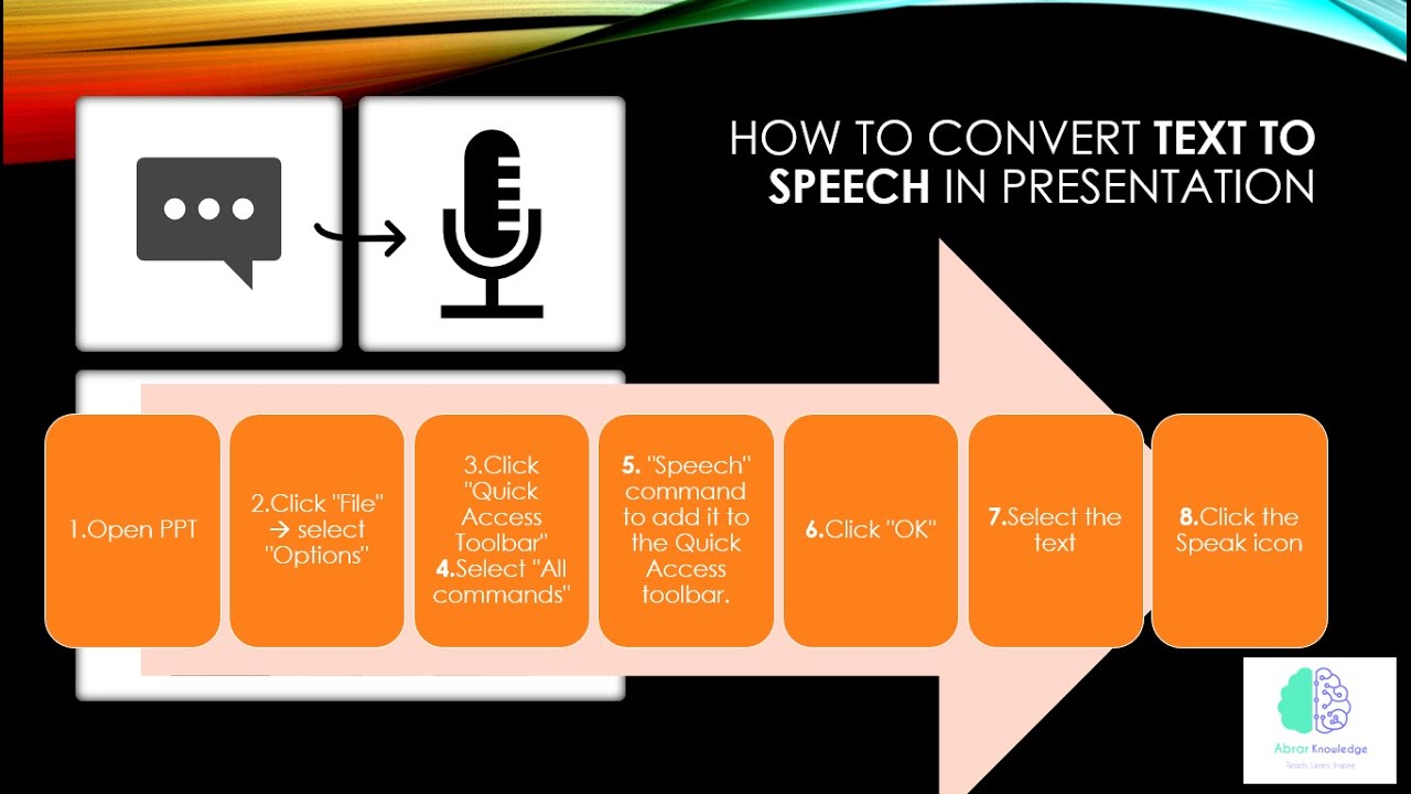 how to do speech text