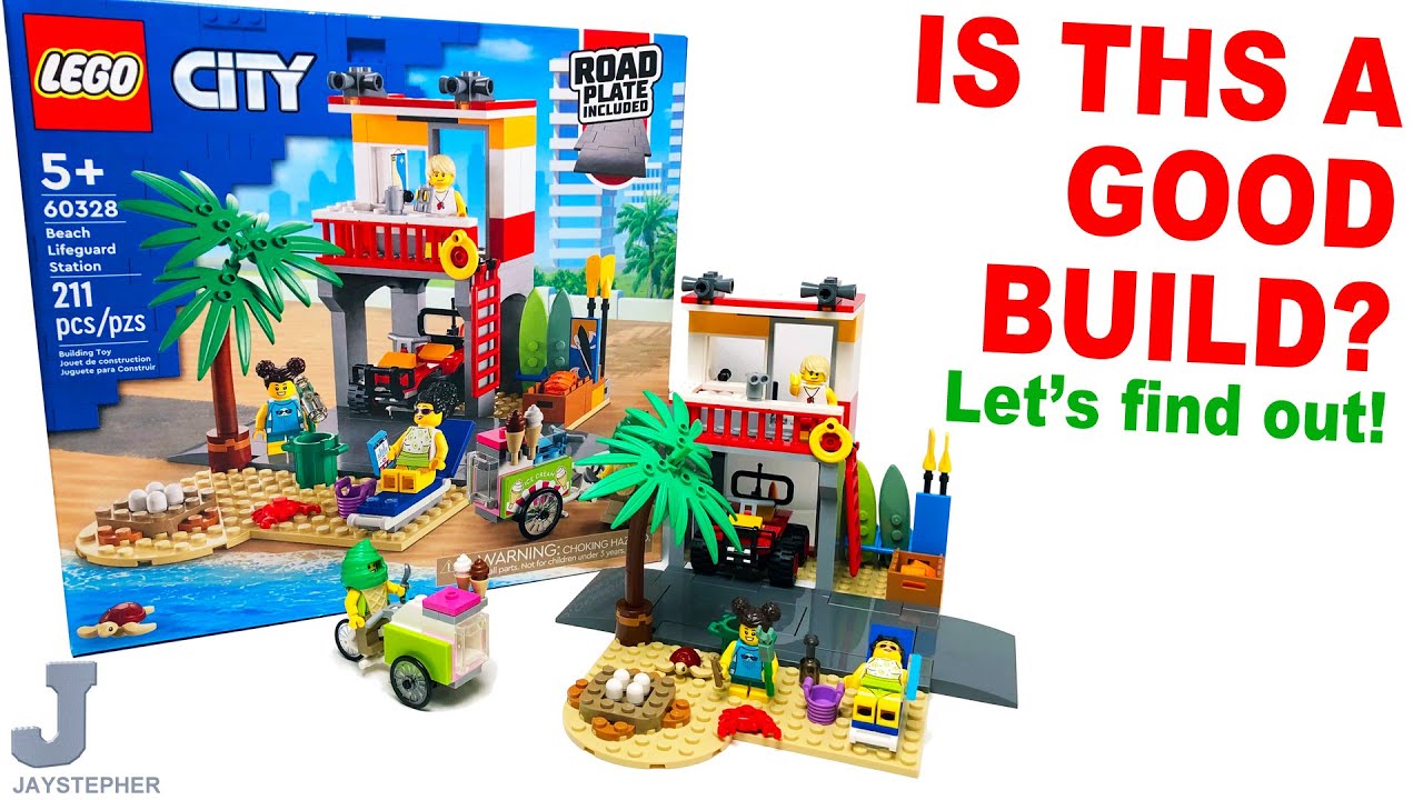 LEGO City Beach Lifeguard Station 60328 Exploration & Review - YouTube