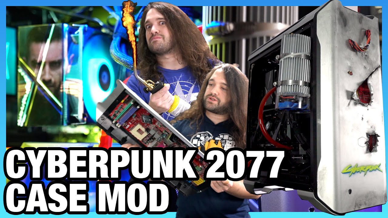 Part 2: Cyberpunk 2077 PC Case Mod, Sketchy Water Cooling, & Fire - Gamers Nexus thumbnail