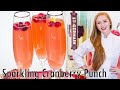 EASY Sparkling Cranberry Punch | With Elderflower Liqueur | Cocktail Recipe for the Holidays!