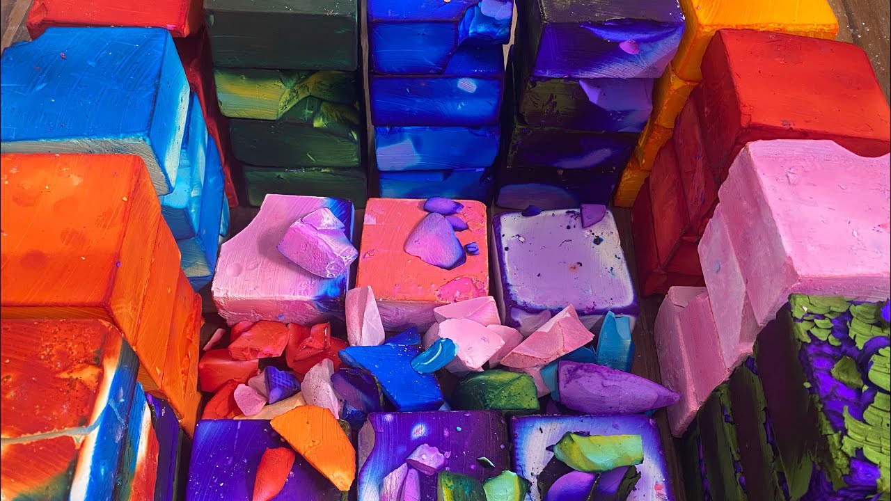 50 Colorful Blocks (Deep Dyed) Mass Crush: Oddly Satisfying ASMR