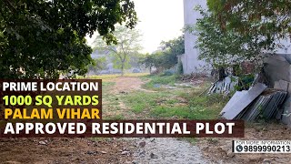 Approved 1000 Sq Yards Prime Location Plot in Palam Vihar K Block Gurgaon | Call 9899990213