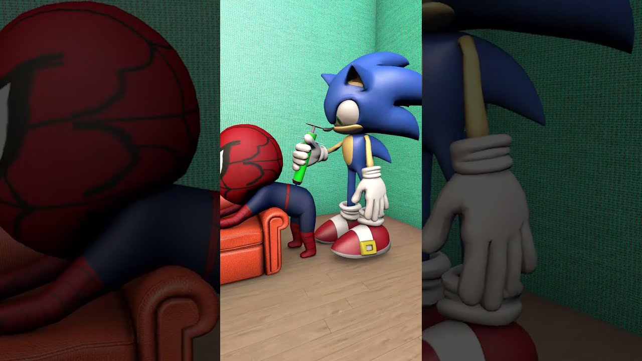 Sonic And Spider Man Cartoon Animation Scaryteacher Spiderman 3d 3danimation Cartoons