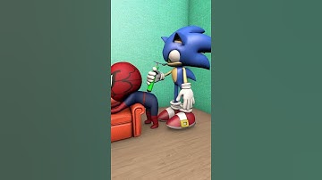 Sonic and Spider Man #cartoon #animation #scaryteacher #spiderman #3d #3danimation #cartoons