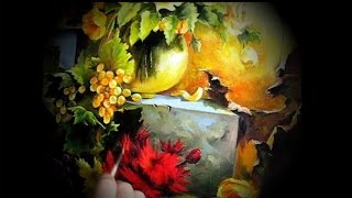 #7 Дописывание картины "Натюрморт со свечой" - розы, виноград, свеча маслом | Бельчев Андрей