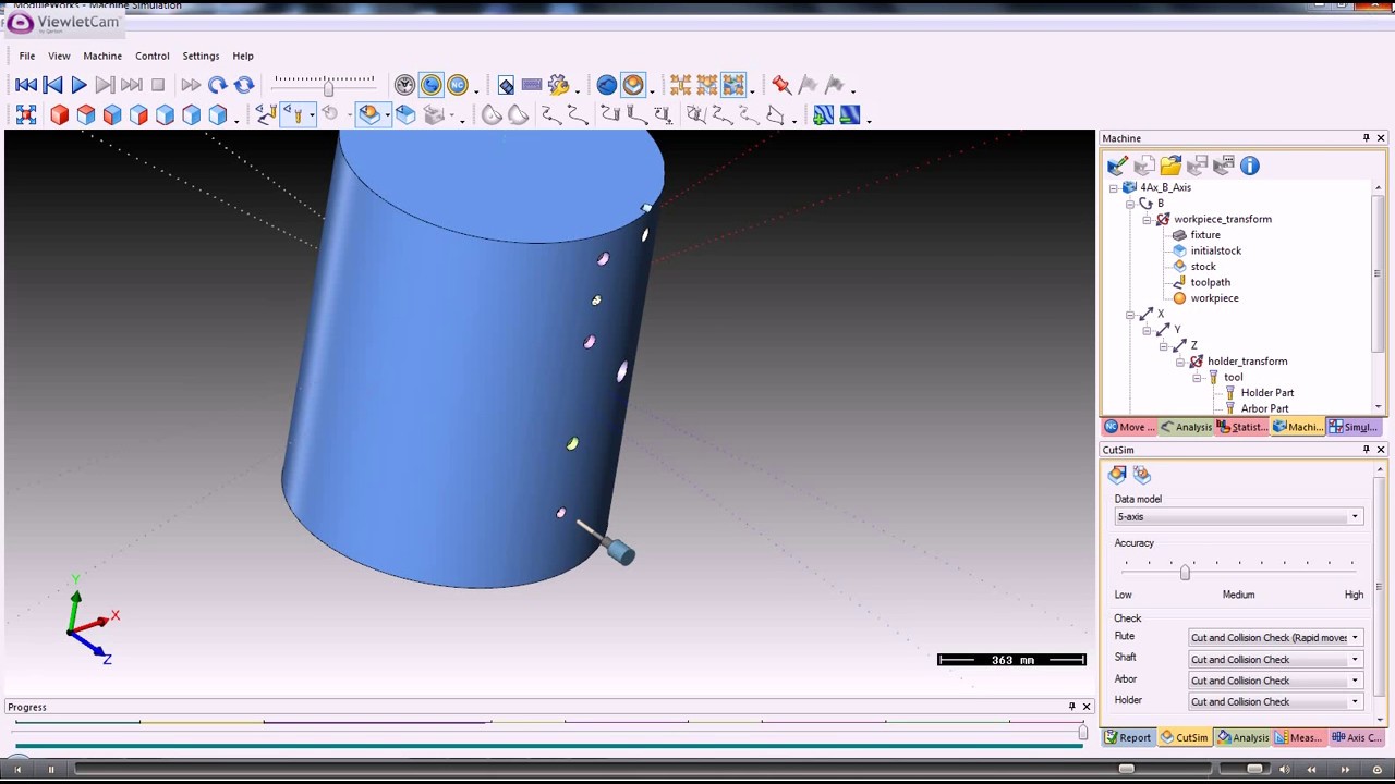 Dolphin PartMaster CADCAM -Machining a large cylinder