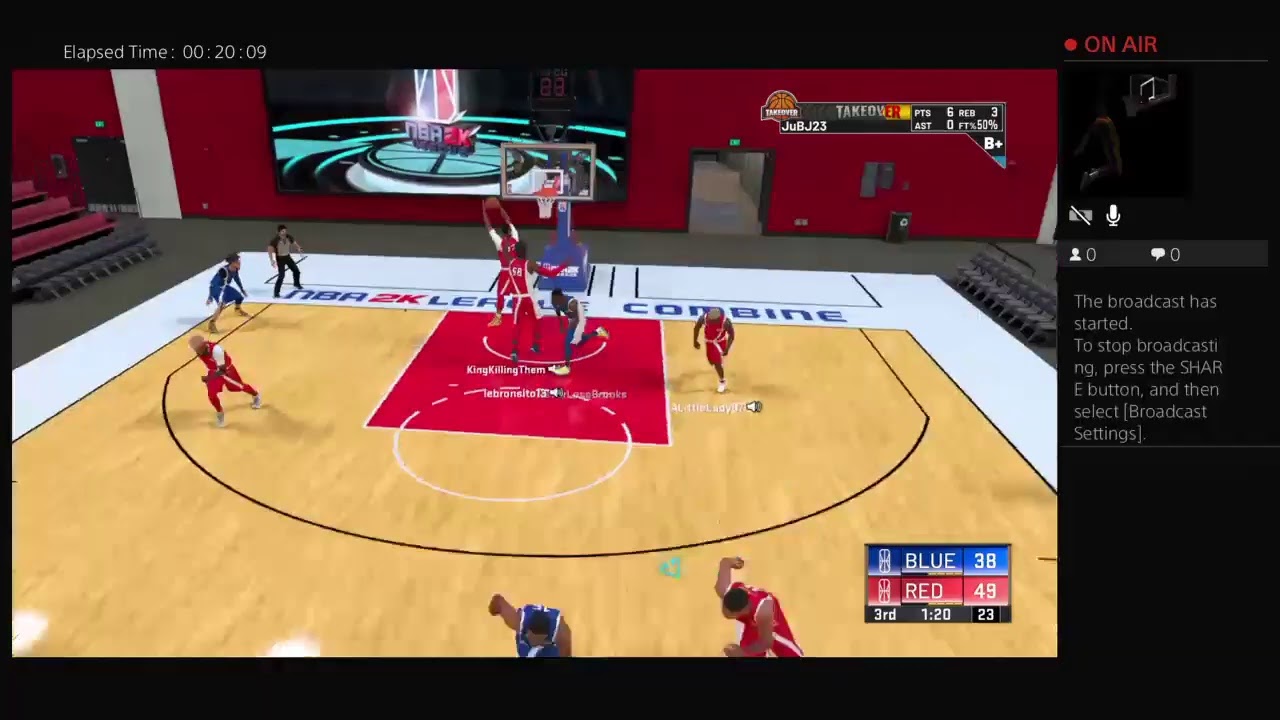 JuBJ23's Live PS4 Broadcast NBA2KL Journey COMBINE - YouTube