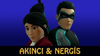 Cartoon Characters Mascot Costume Akinci and Nergis