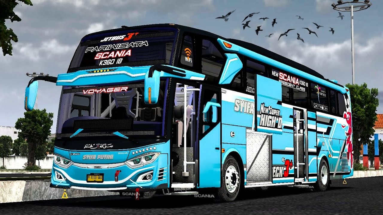 RILISS MOD JB3 SHD SCANIA VOYAGER DETAIL FULL ANIM MOD BUSSID TERBARU 3.7.1