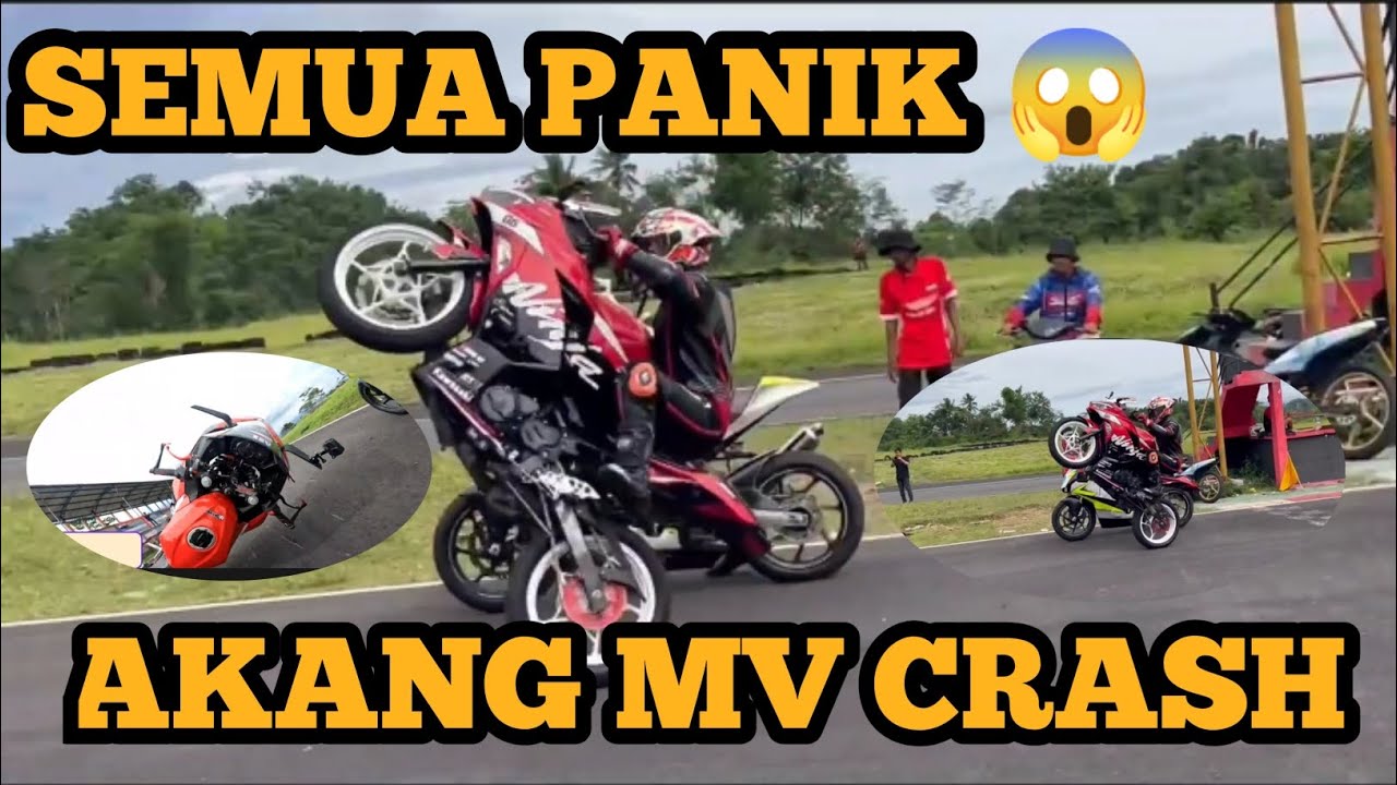 AKANG MV CRASH DI SIRKUIT BUKIT PEUSAR ❗❗ MOTORNYA SAMPE RUSAK PARAH  😱😱