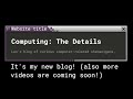 I have a blog now! (And other updates)