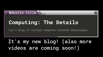 I have a blog now! (And other updates)