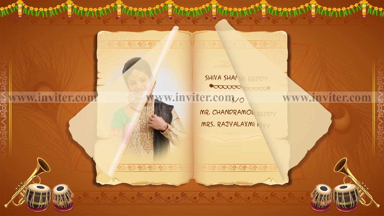 Wedding Video Invitation Maker | Traditional wedding Invitation Video