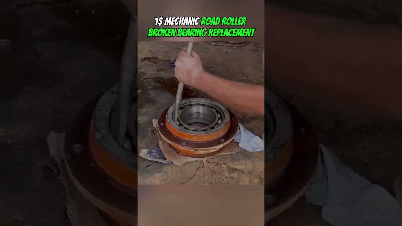 Road roller broken repair craftsmanship 