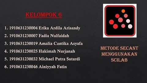 (85) 5.5.2 | f(x) = x^x - 10, iterasi Secant menggunakan Scilab