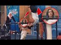 Girls reacting to street workout