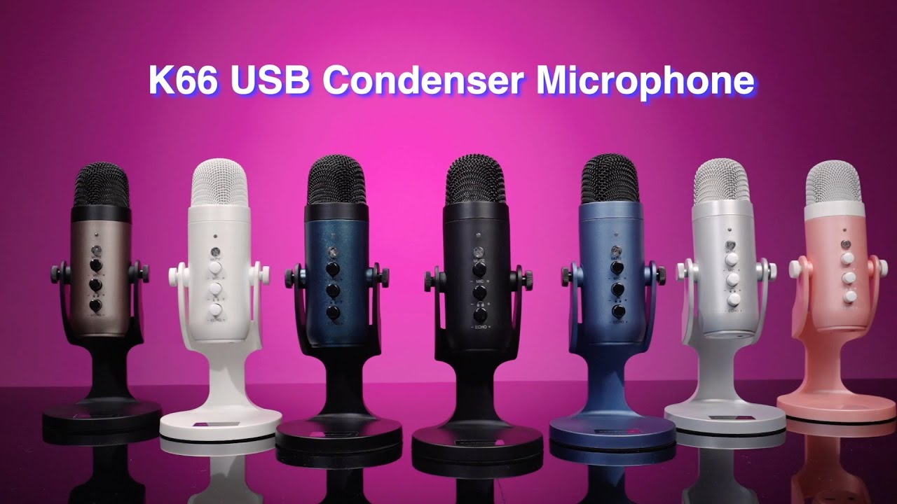 ZealSound K66 USB Mic – clear audio for recording & streaming on iPhone, iPad & Android devices