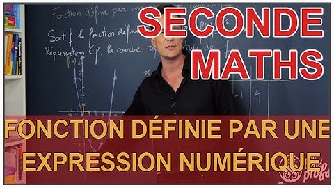 Fonction définie par une expression numérique - Maths seconde - Les Bons Profs