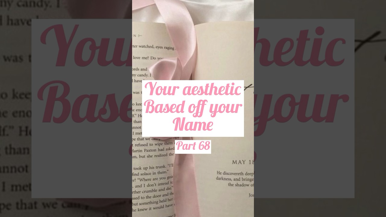 Your Aesthetic Based Off Your Name!