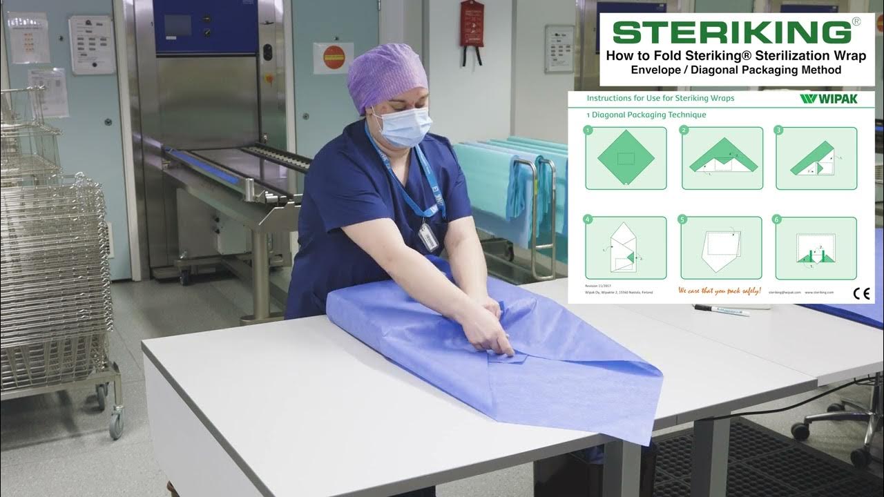 How to fold Steriking® sterilization wraps with envelope/diagonal fold