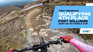 Gopro: Troy Brosnan Flying Into 4Th Place - Qualifying Fort Williams '24 Uci Downhill Mtb World Cup