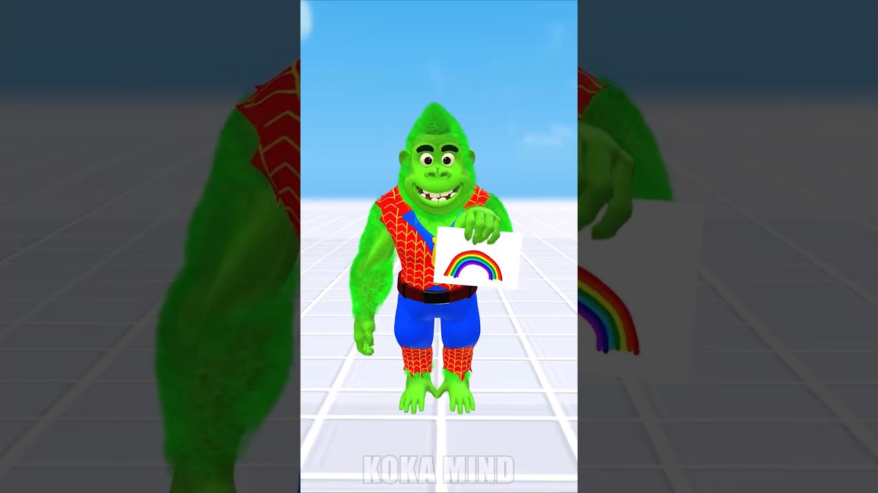 How Do You Draw a Rainbow?  🌈🎨 Color Fun with Spider Monkey & Zootopia 