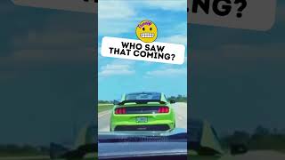 HELLCAT DOWN😬 MUSTANG is INNOCENT🤣 #hellcat #mustang #dodgecharger #race #carshorts