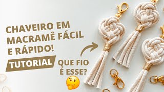 Diy Chaveiro Em Macramê Perfeito Nó Josefina Tutorial Po A Po Fácil Lembrancinha