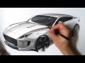 온스케치 TV 자동차스케치 - "Jaguar C-X16 Bird eye view Sketch (Color Pencil + AD Marker)"