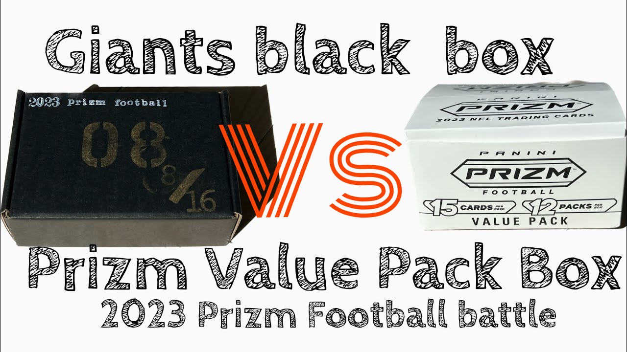Prizm Football Box Battle Round 1💥💥💥 Giants Black Box vs Value Pack Box ...