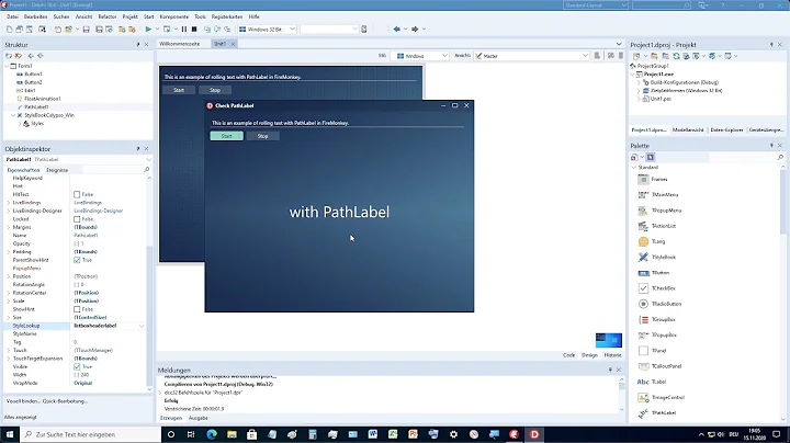 Tutorial: PathLabel in FireMonkey (Delphi DX 10.4.1 Sydney) on Windows