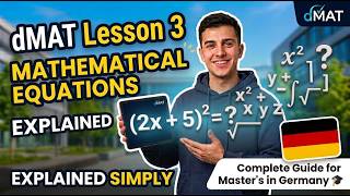 dMAT Lesson 3 — Mathematical Equations Explained Simply | Beginner Guide 🧠