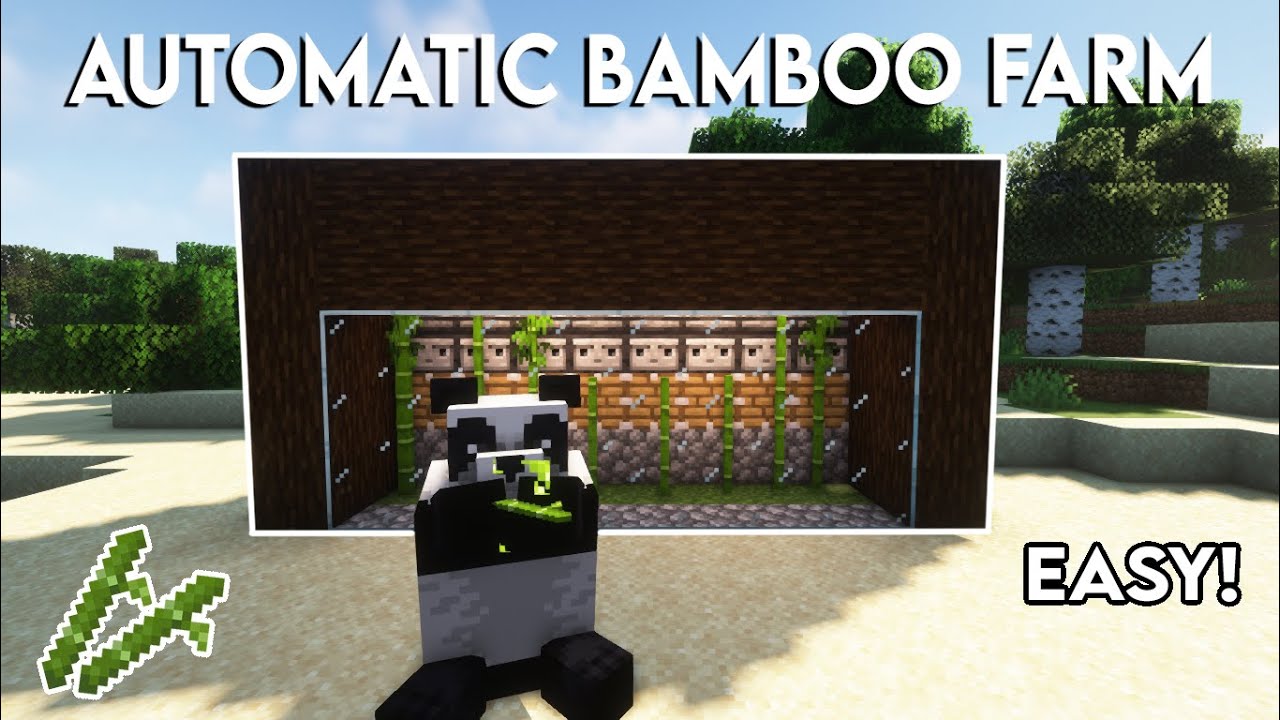 How to Make Automatic Bamboo Farm in Minecraft Bedrock 1.18/1.19 - YouTube