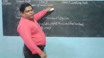 Class 5 math lesson-1 looking back