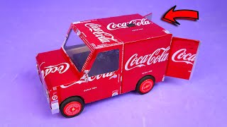 Make A Diy Toy Mini Motorized Van With Drink Cans