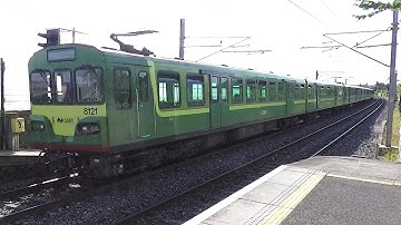 2 x IE 8100 Class Dart Trains - Booterstown Station, Dublin