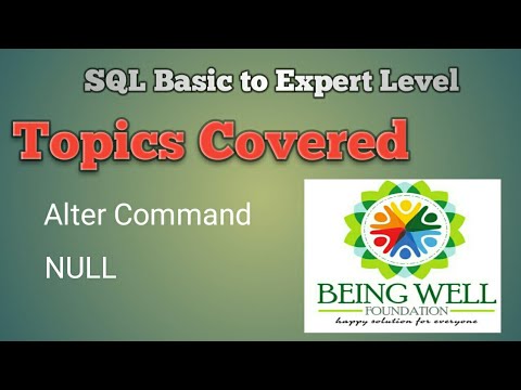 Basic of SQL for Beginners| Learn SQL Alter Command| NULL|