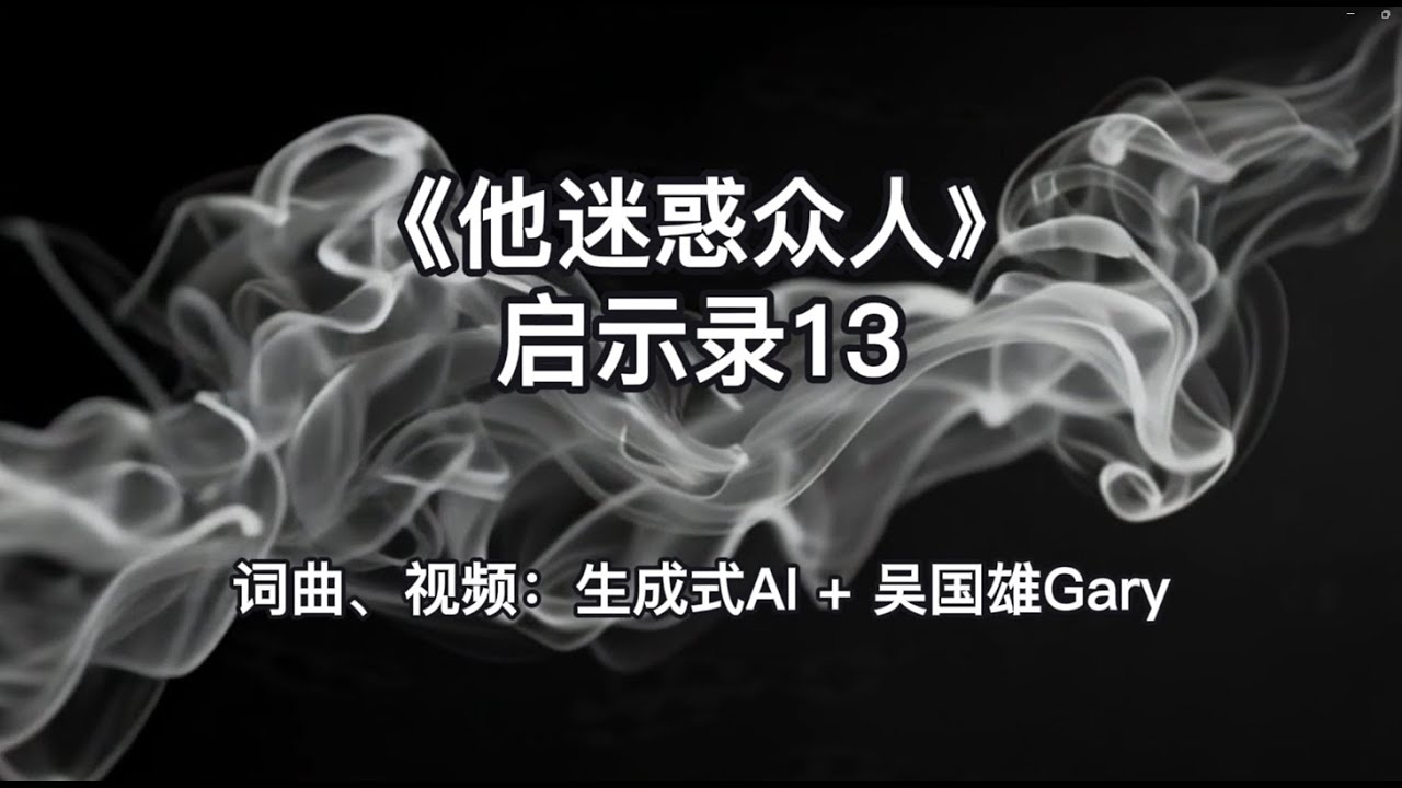 《他迷惑众人》启示录13 | 兽/敌基督 | 疾速小提琴和Techno曲风 | Gary Goh 吴国雄 AI 歌曲 | Revelations 13 "He deceives them all"