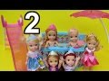 PART 2! Pool Party - Elsa and Anna toddlers ! Water Slide ! Rapunzel, Ariel